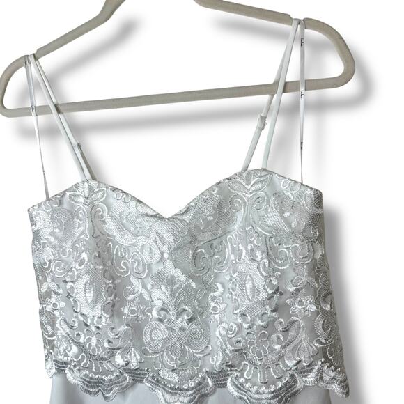 Lulus Exquisite Posture White Floral Embroidered Scalloped Tiered Jumpsuit - Picture 6 of 11